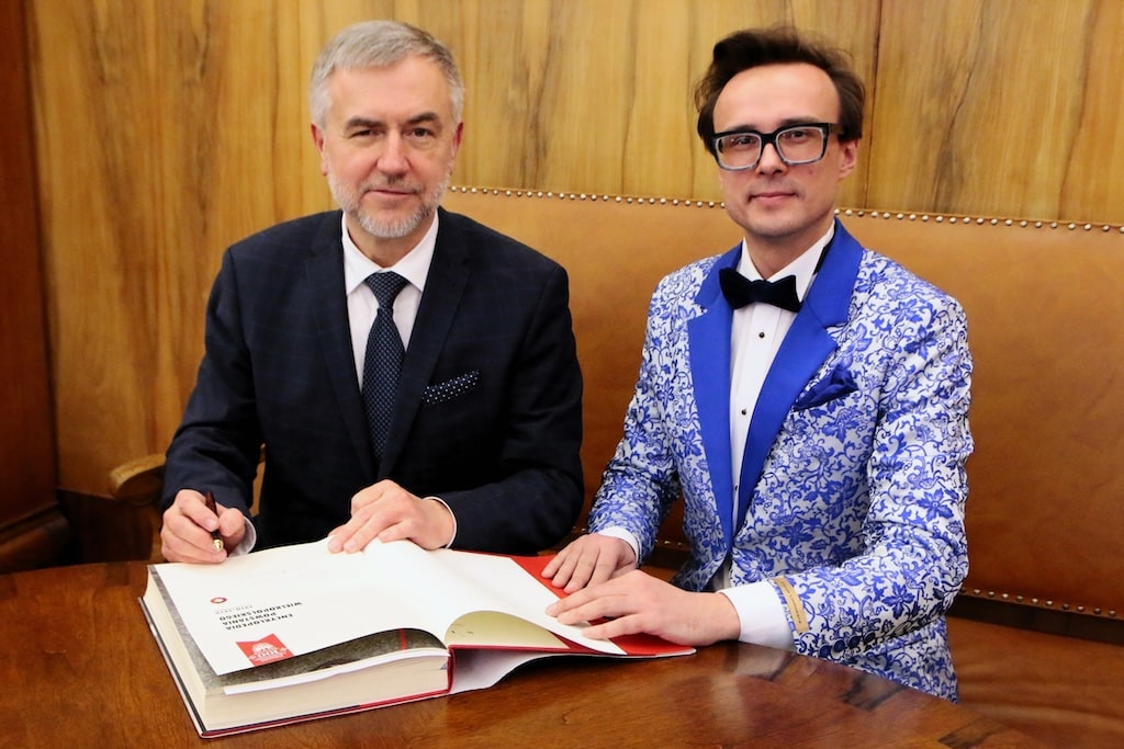 Z Markiem Woźniakiem, Marszałkiem Woj. Wlkp. (Dominik Górny jako współautor „Encyklopedii Powstania Wielkopolskiego 1918/1919”)